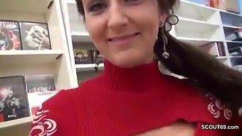 A Horny Temporary Worker Gets Fucked And Inseminated In A Video Store In This Hardcore Scene