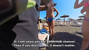 Amateur Exhibitionist Girl Gives Blowjobs To Strangers At Nudist Beach