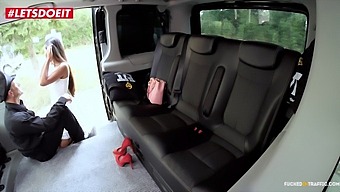 Asian Teen'S Intimate Taxi Encounter: Stretched And Filled With Jizz
