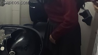 Secretly Recorded Bathroom Encounter With A College Student - Unseen Footage