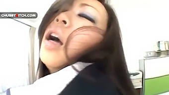 Japanese Secretary Gets Her Round Ass Worshipped
