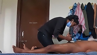 Satisfying Handjob And Happy Ending For A Lucky Guy