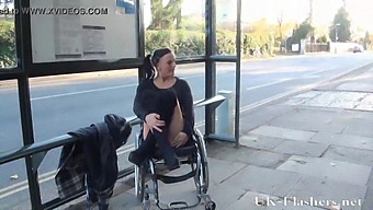 A Handicapped Pornstar'S Risky Public Display Of Nudity