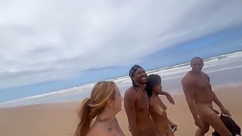 Young Amateur Records Steamy Beach Encounter With Gorgeous Friends